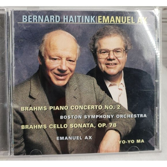 BERNARD HAITINK EMANUEL AX‎ BRAHMS PIANO CONCERTO NO. 2 CELLO SONATA CD - Picture 1 of 6